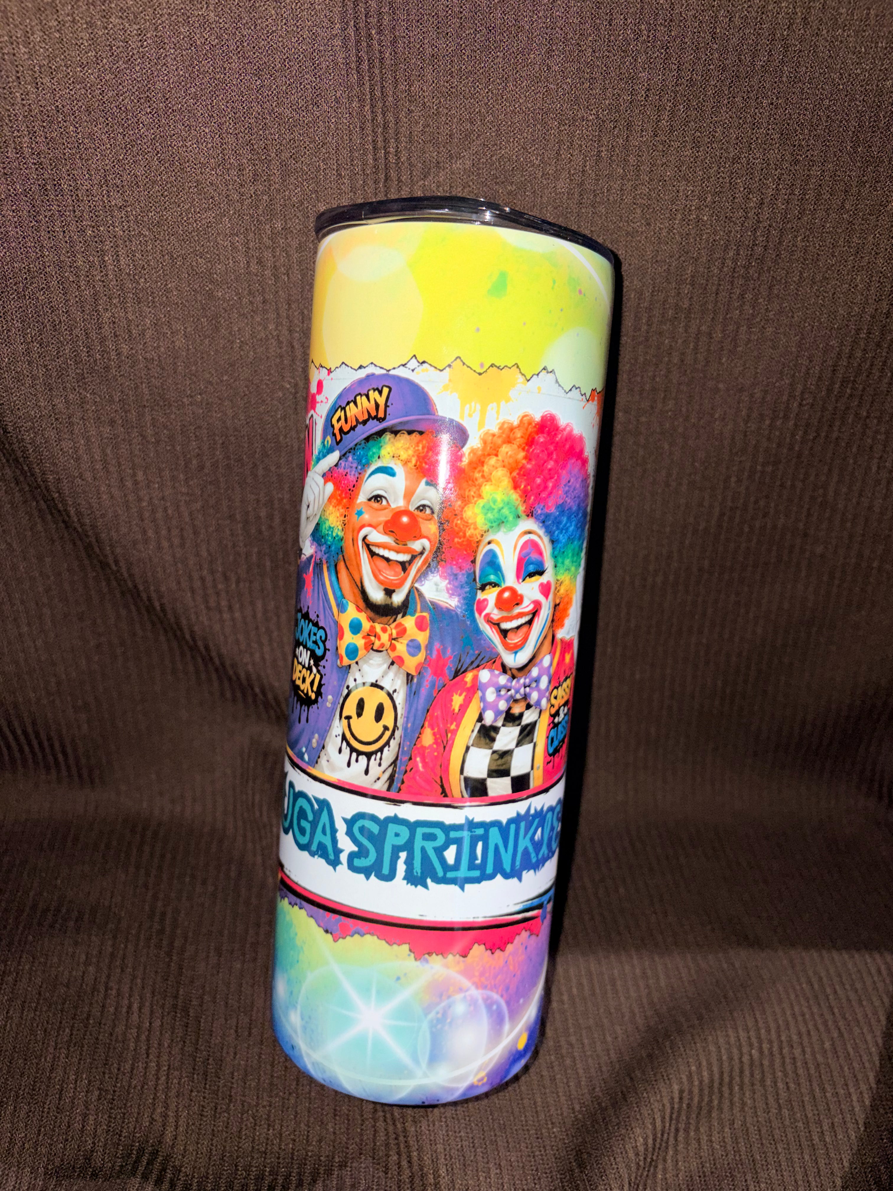 Rainbow clowning tumbler