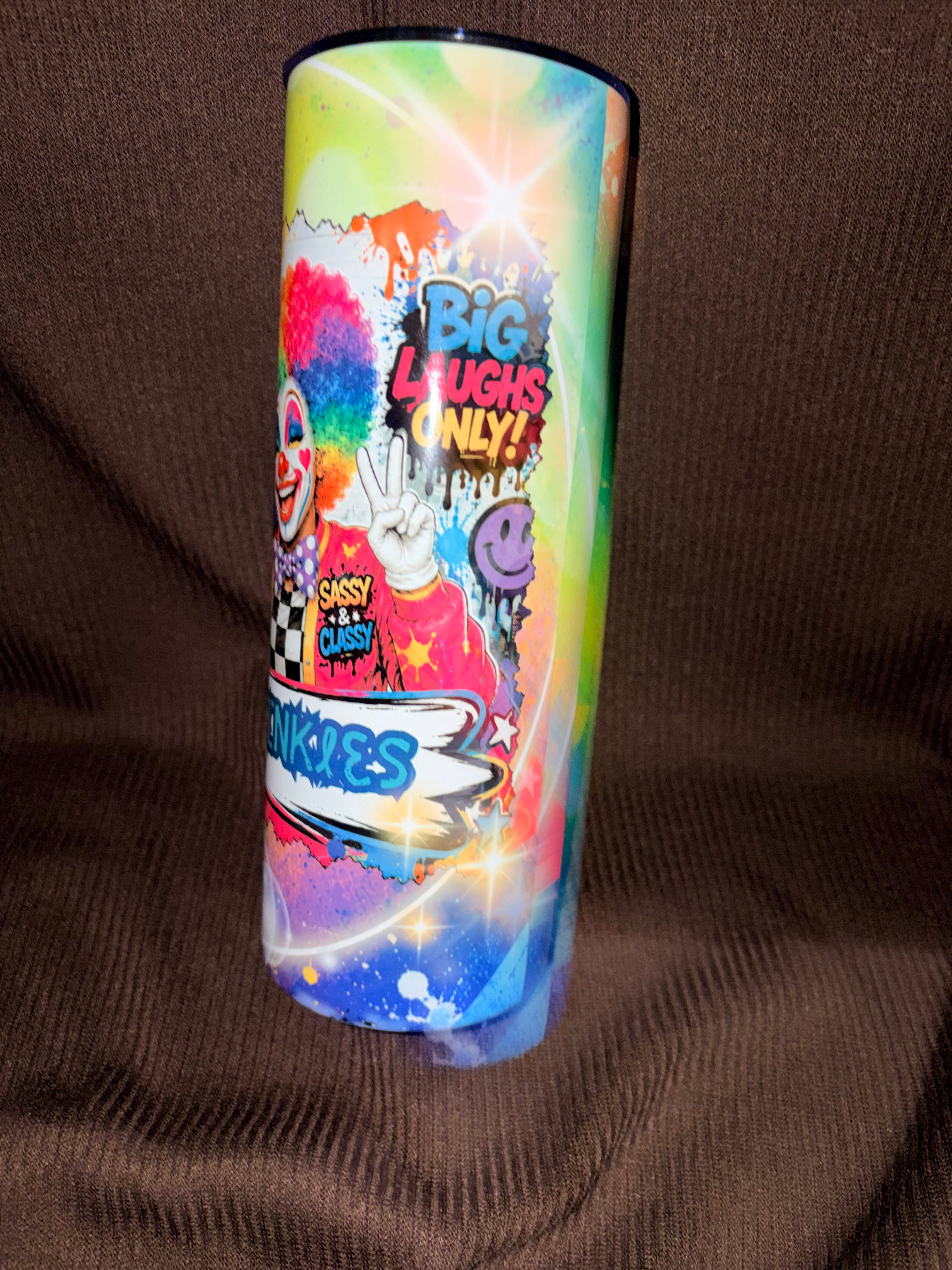 Rainbow clowning tumbler